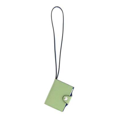 Hermes Evercolor Swift Verso Ulysse Nano Bag Charm Vert Criquet Bleu France 1 of 4