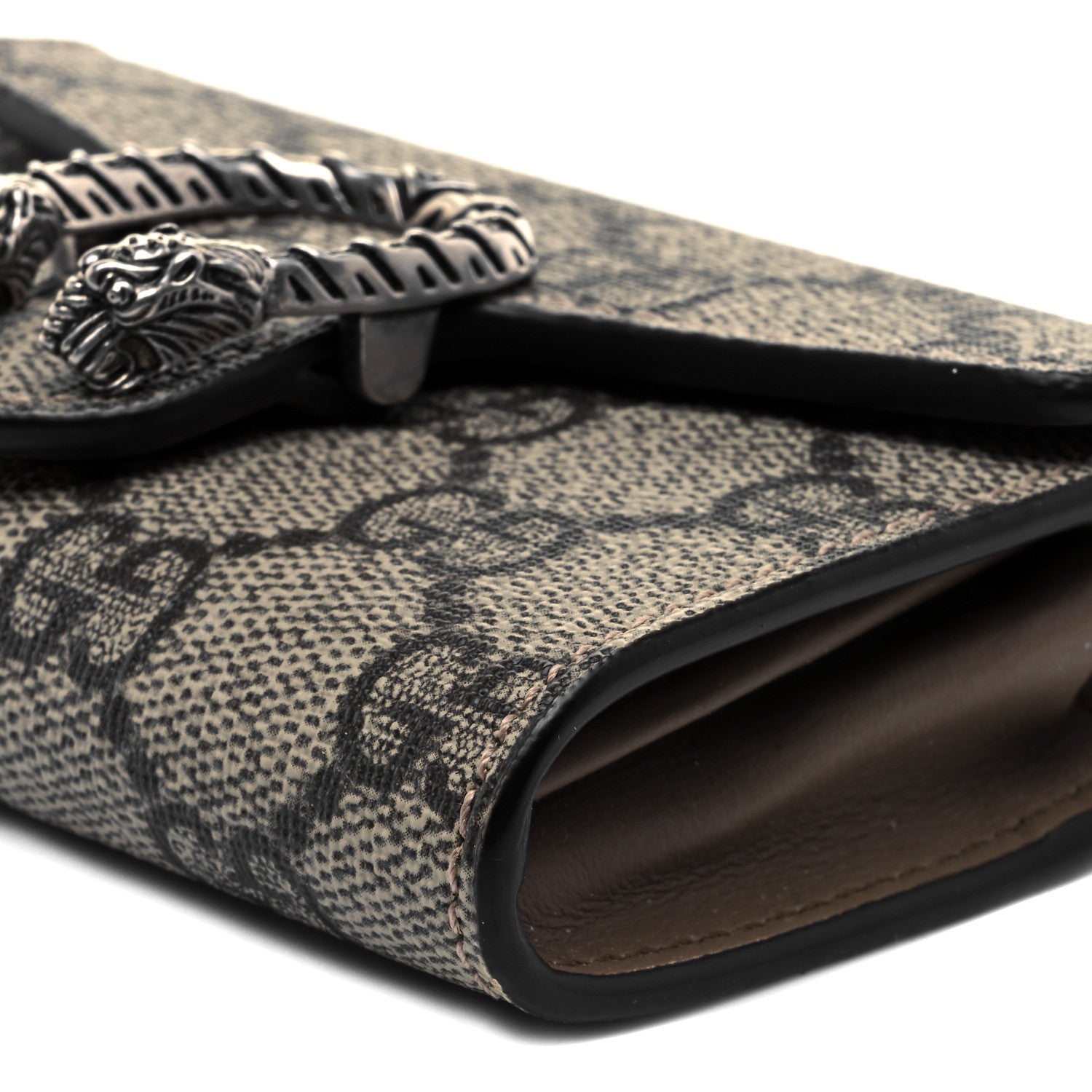 Gucci GG Supreme Monogram Dionysus Coin Purse Taupe 6 of 10