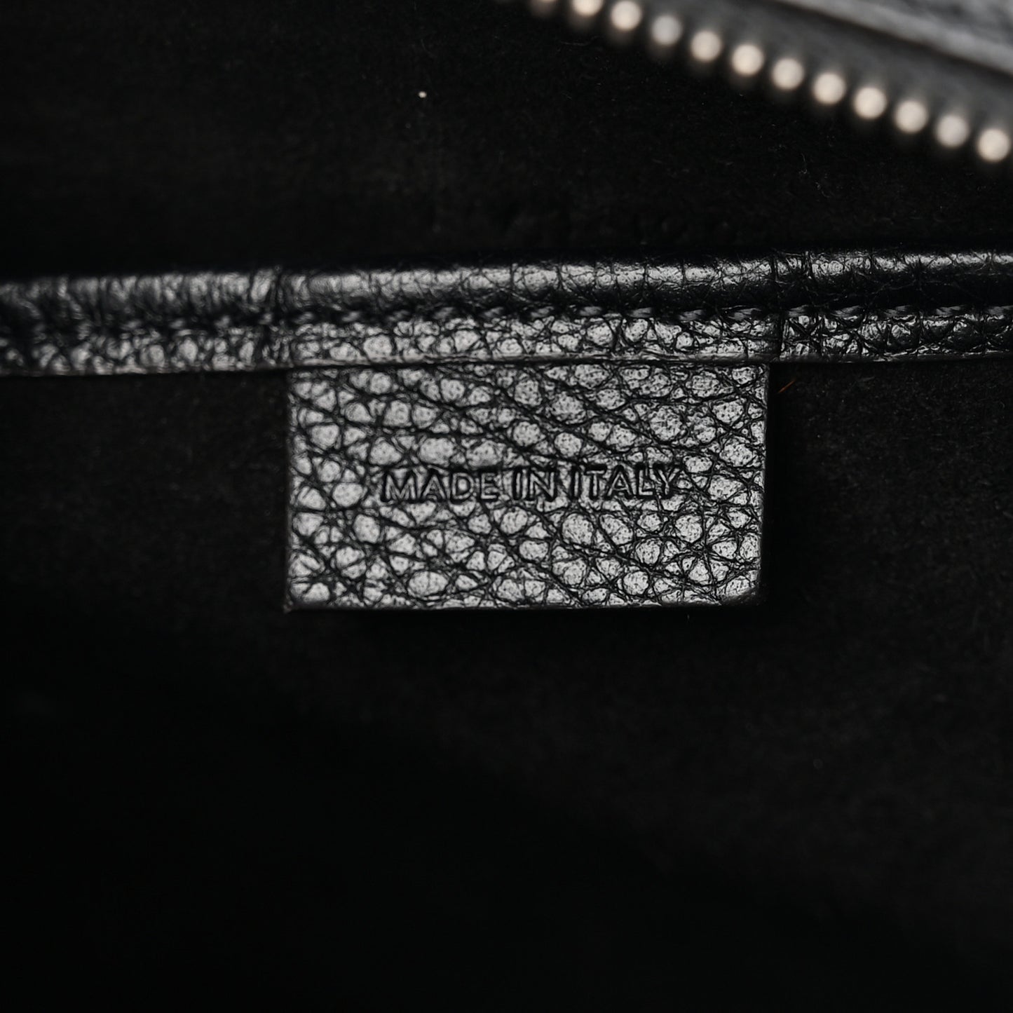 Drummed Calfskin Nano Luggage Black