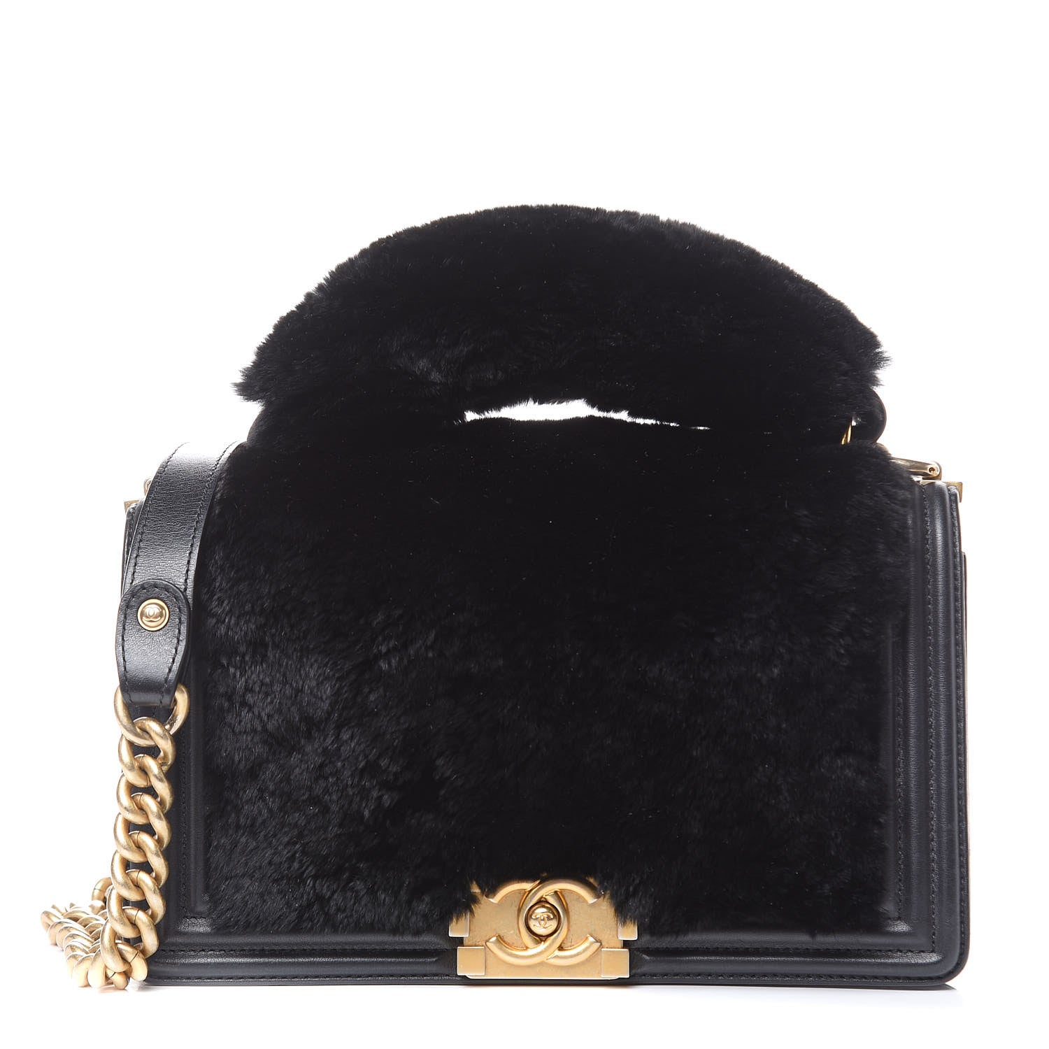 Chanel Orylag Medium Boy Top Handle Flap Black 1 of 12