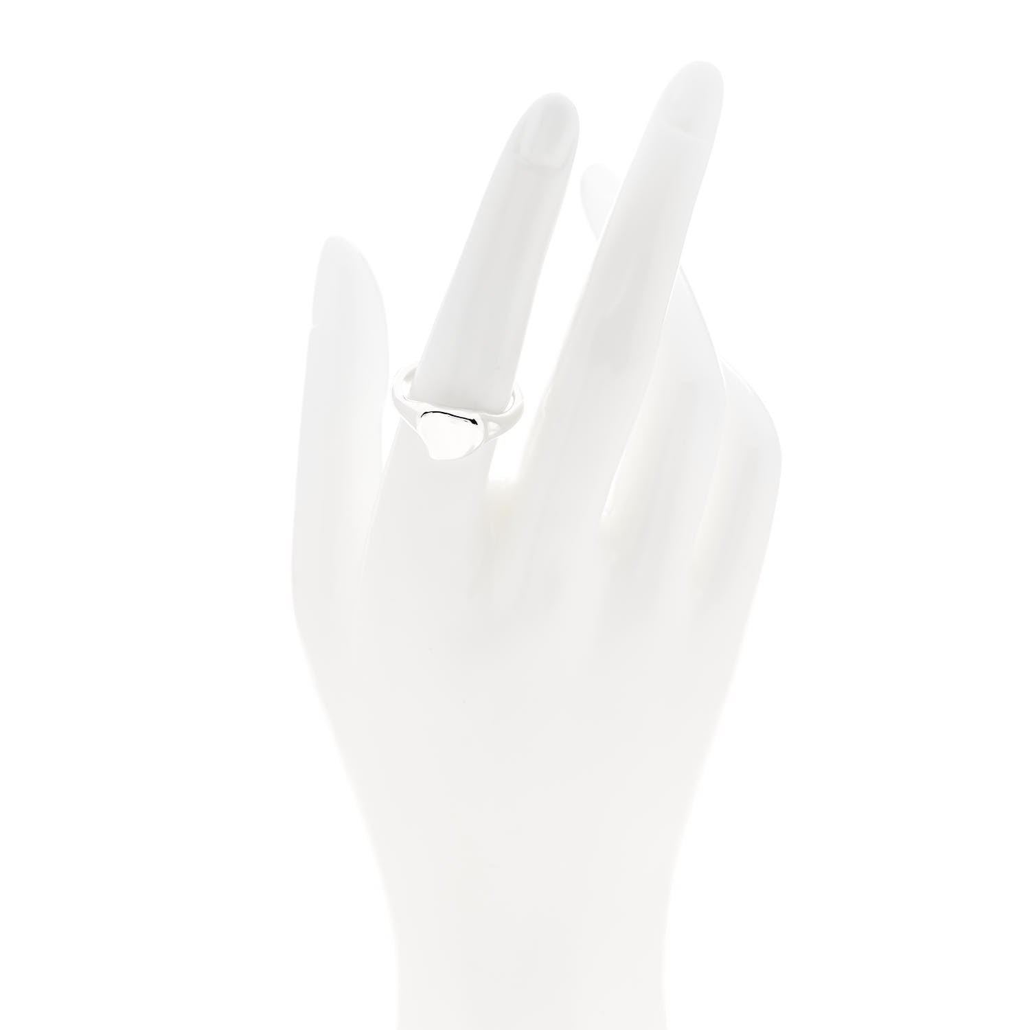 Tiffany Sterling Silver Elsa Peretti Full Heart Ring 56 7.5 2 of 5