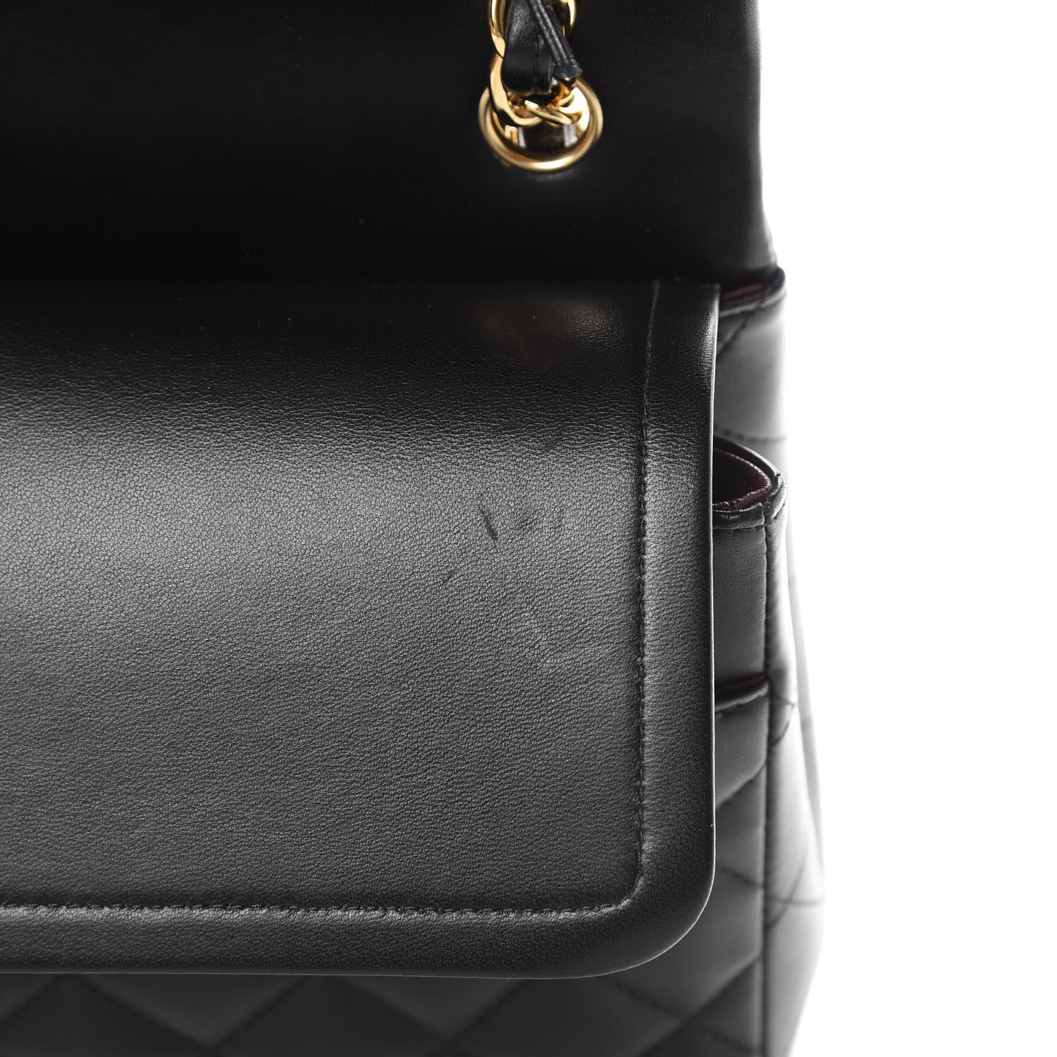 Chanel Lambskin Quilted Jumbo Double Flap Black 12 of 14