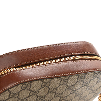 Gucci GG Supreme Monogram Cuoio Toscano Mini Chain Shoulder Bag Beige Ebony Cuir 12 of 14