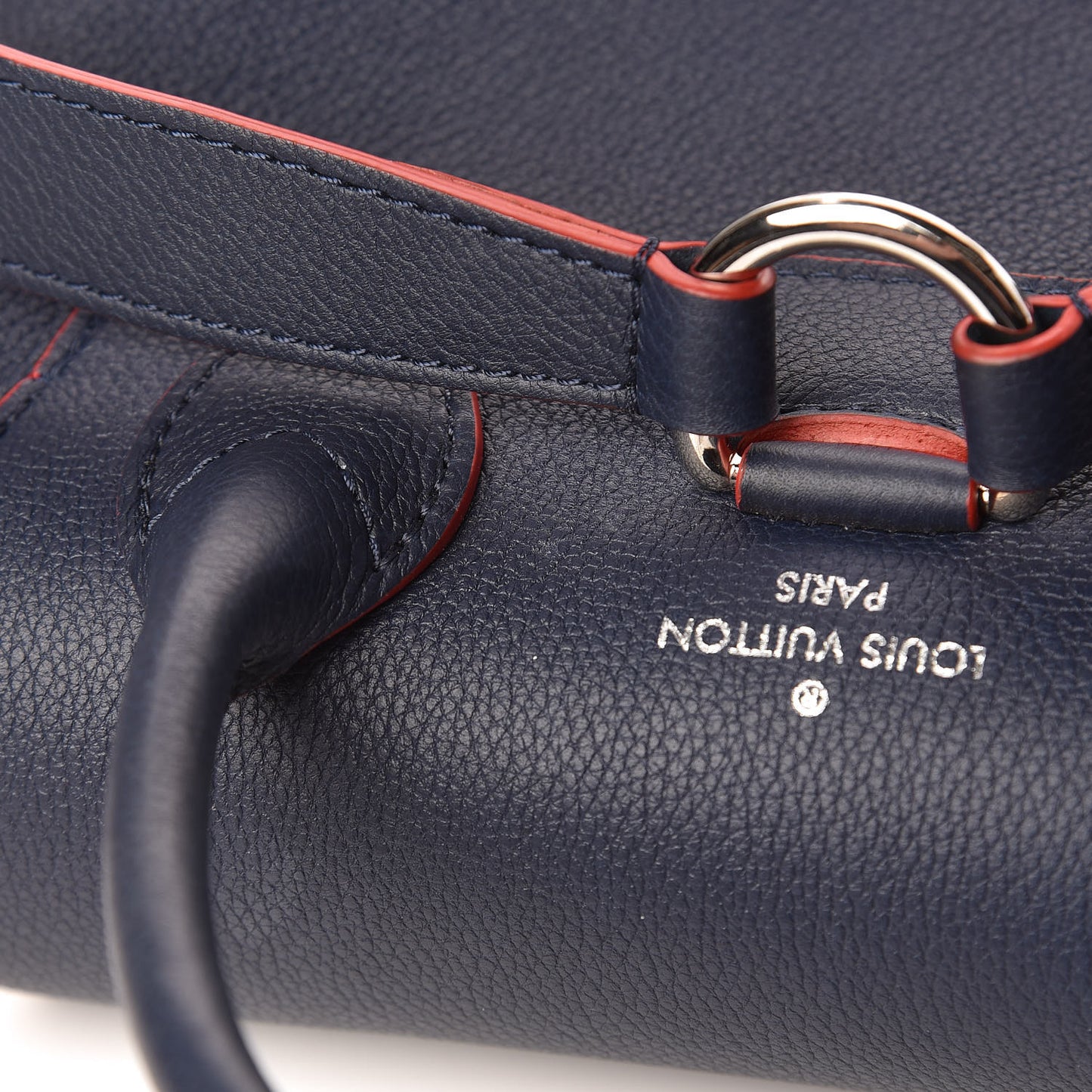 Soft Calfskin Lockme Backpack Marine Rouge