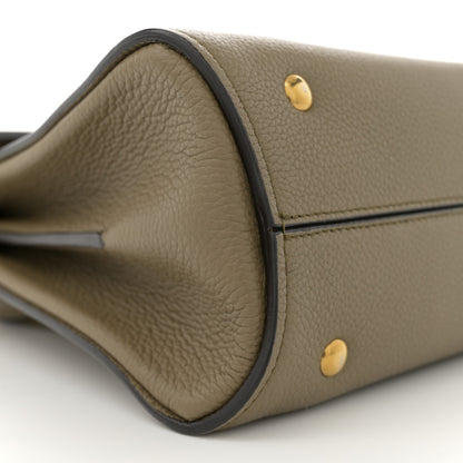 Salvatore Ferragamo Calfskin Small Margot Top Handle Satchel Verde Olivo 9 of 10