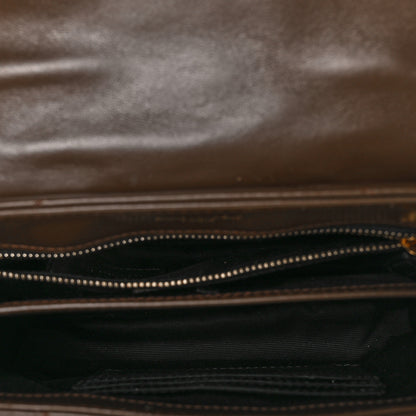 Saint Laurent Calfskin Y Quilted Monogram Toy Loulou Crossbody Bag Soil Brown 5 of 8
