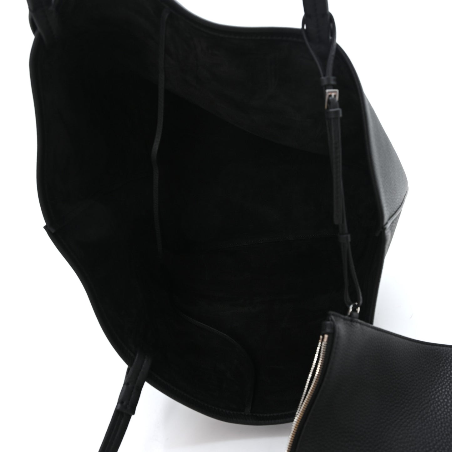 Grained Calfskin Park Tote Three Black