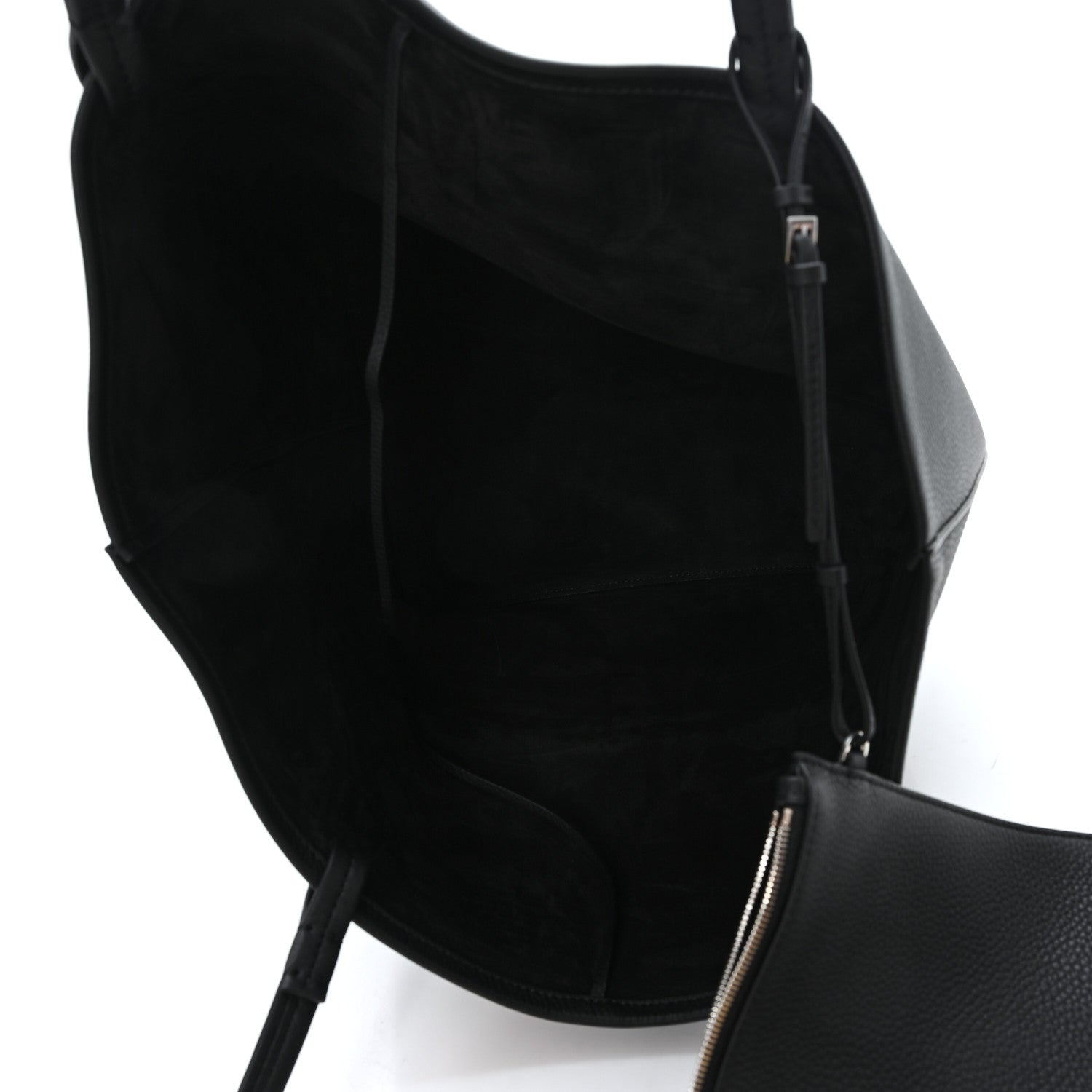The Row Grained Calfskin Park Tote Three Black 6 of 10