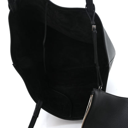 The Row Grained Calfskin Park Tote Three Black 6 of 10