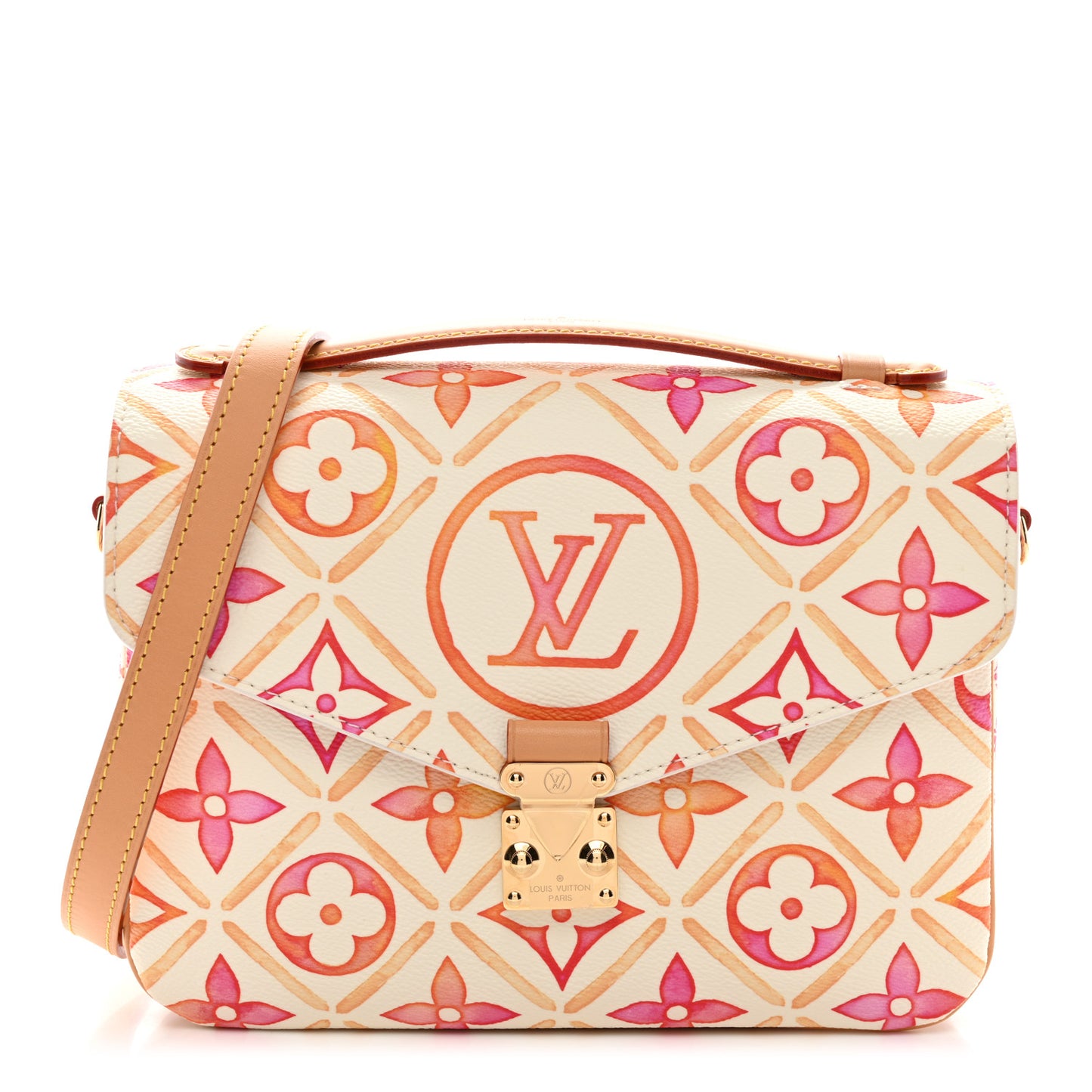 Monogram Tiles By The Pool Pochette Metis MM Coral