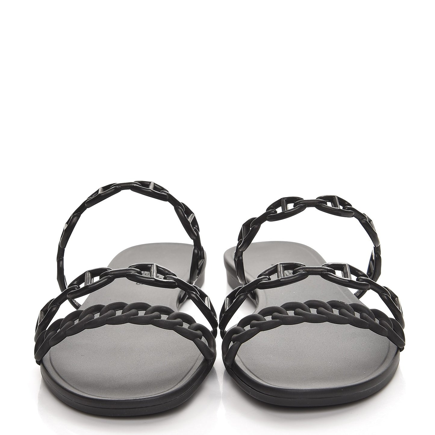 Rubber Chaine d'Ancre Rivage Sandals 38 Black