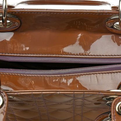 Christian Dior Patent Cannage Medium Lady Dior Brown 18 of 18
