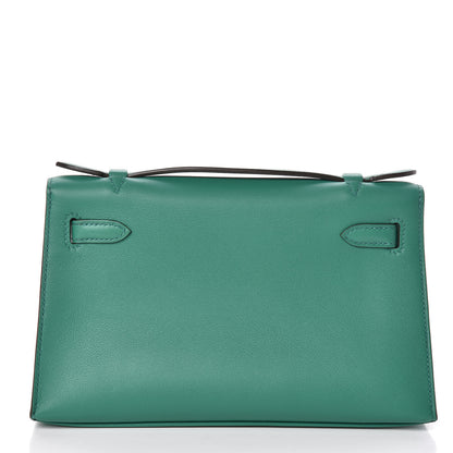 Hermes Swift Kelly Pochette Clutch Vert Vertigo 14 of 29