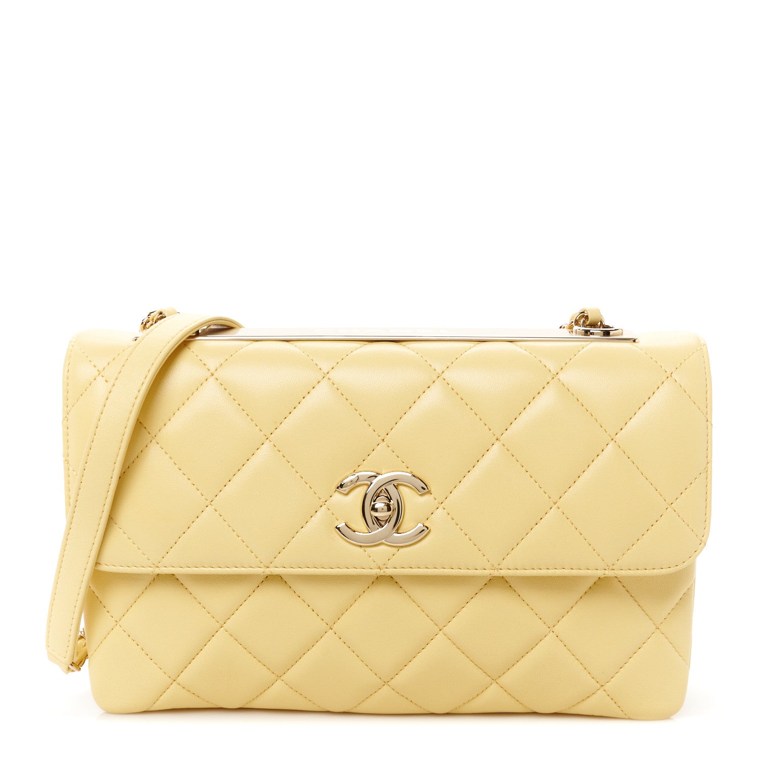Chanel Lambskin Quilted Medium Trendy CC Flap Yellow 1 of 14