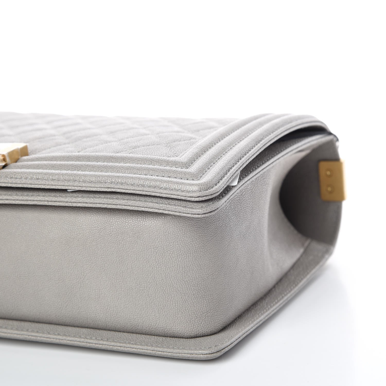 Chanel Caviar Quilted New Medium Boy Flap Grey 9 of 10