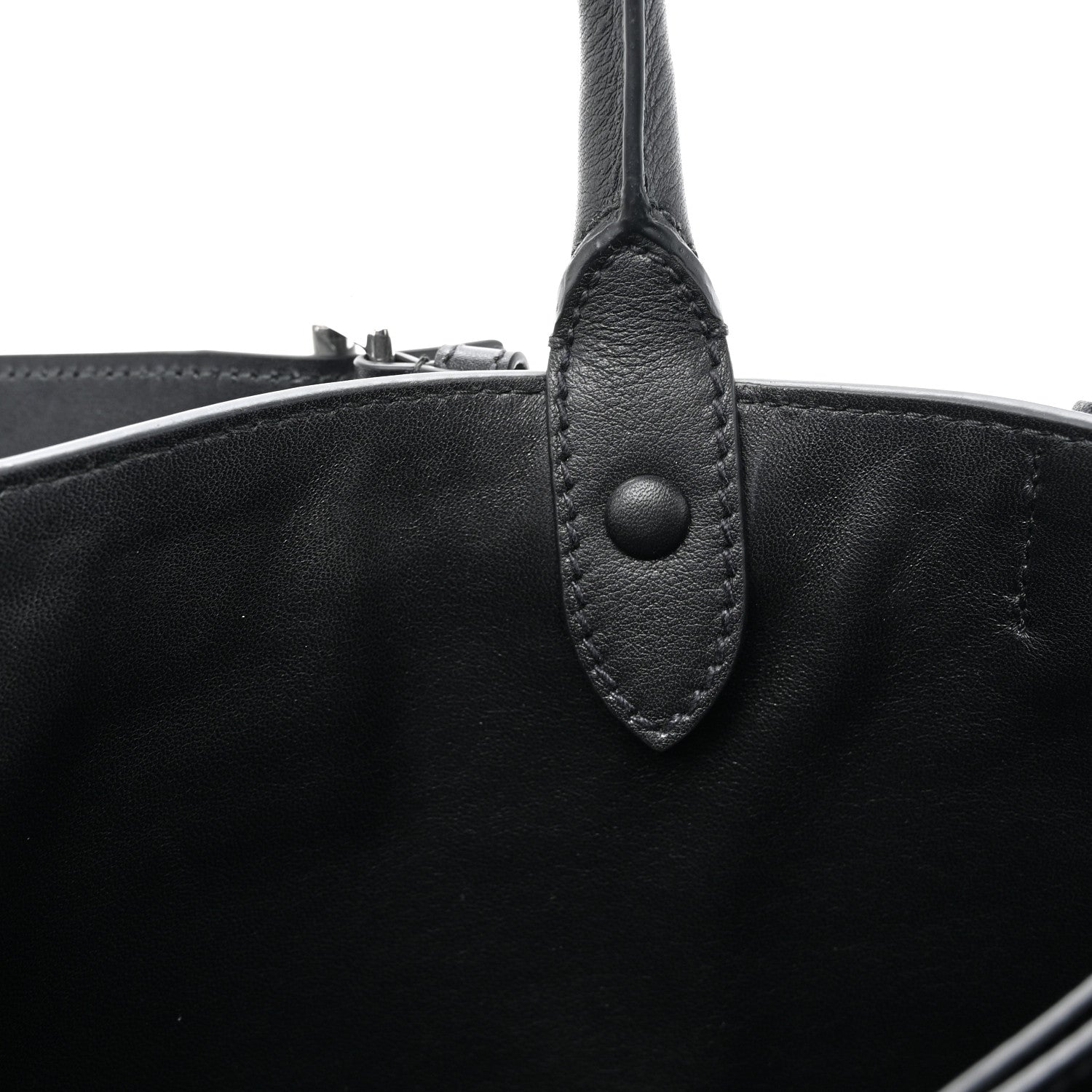 Prada Soft Grained Calfskin Vitello Daino Small Buckle Bag Black 11 of 13