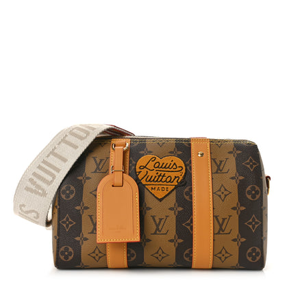 Louis Vuitton X NIGO Reverse Monogram Stripes City Keepall Bandouliere Brown 1 of 8