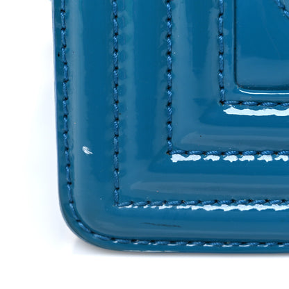 Chanel Patent Calfskin Medium Plexiglass Boy Flap Blue 13 of 13