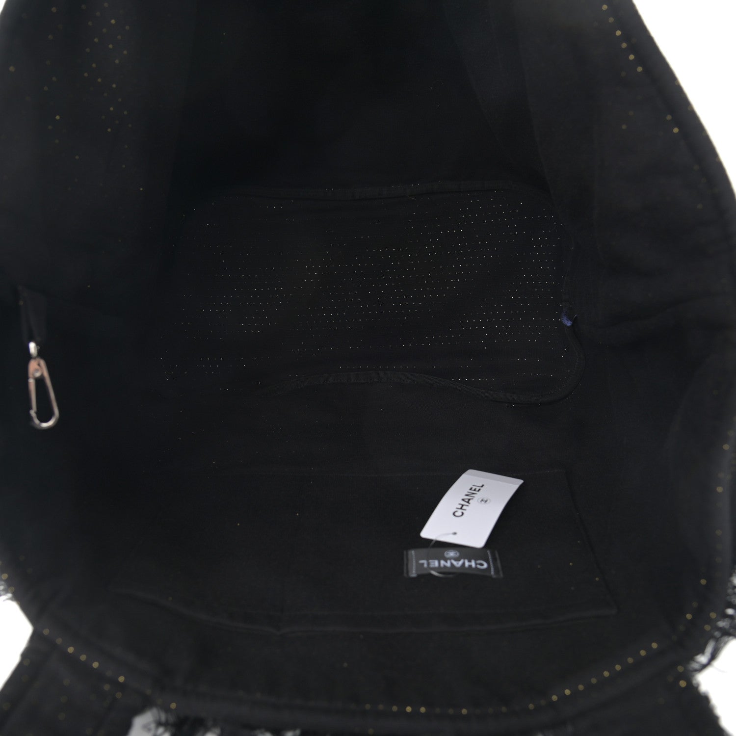 Chanel Terry Cotton CC Beach Tote Towel Set Black 6 of 12