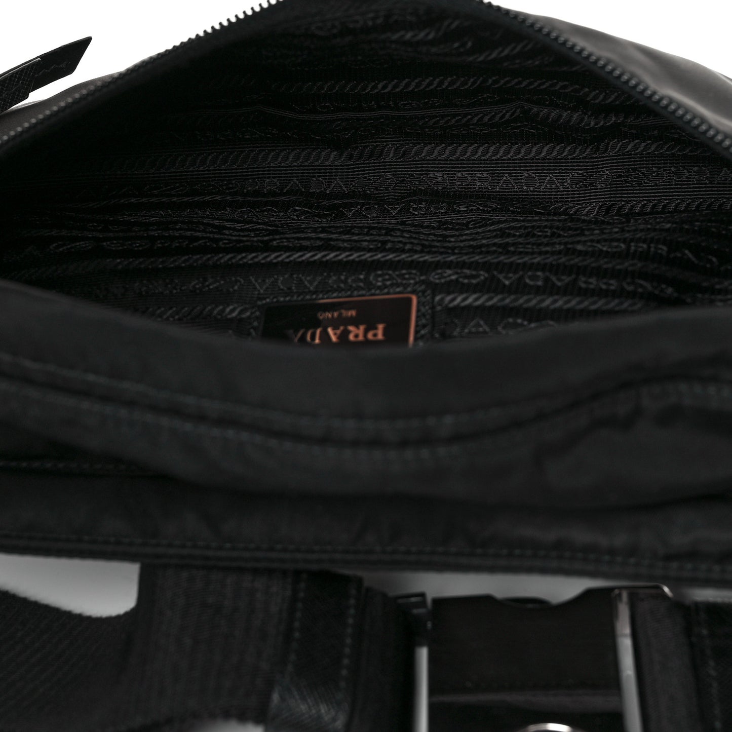 Tessuto Nylon Montagna Belt Bag Black