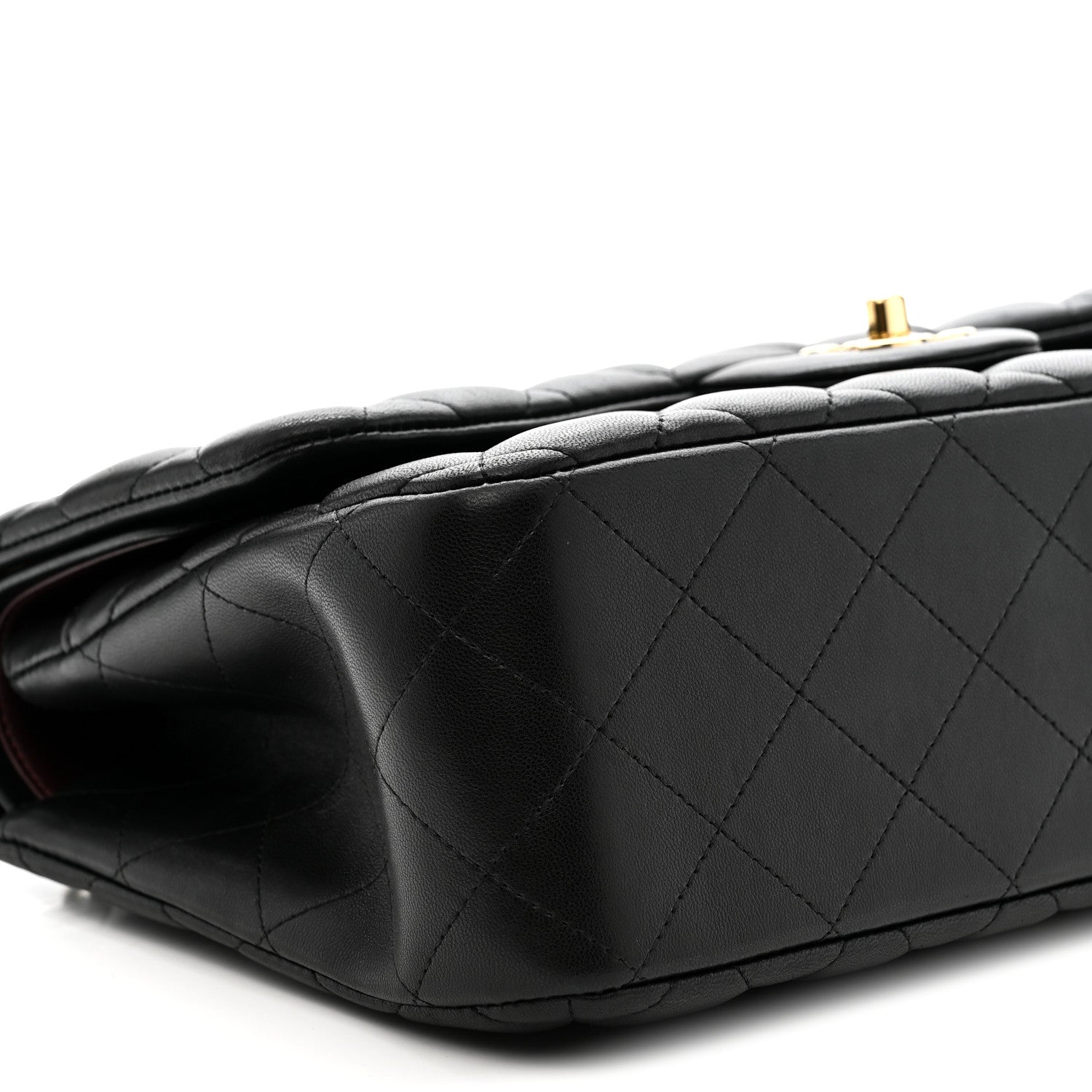 Chanel Lambskin Quilted Jumbo Double Flap Black 9 of 10