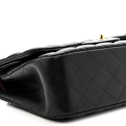 Chanel Lambskin Quilted Jumbo Double Flap Black 9 of 10