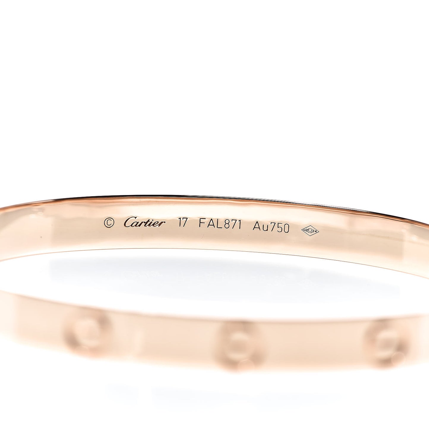 18K Pink Gold LOVE Bracelet 17