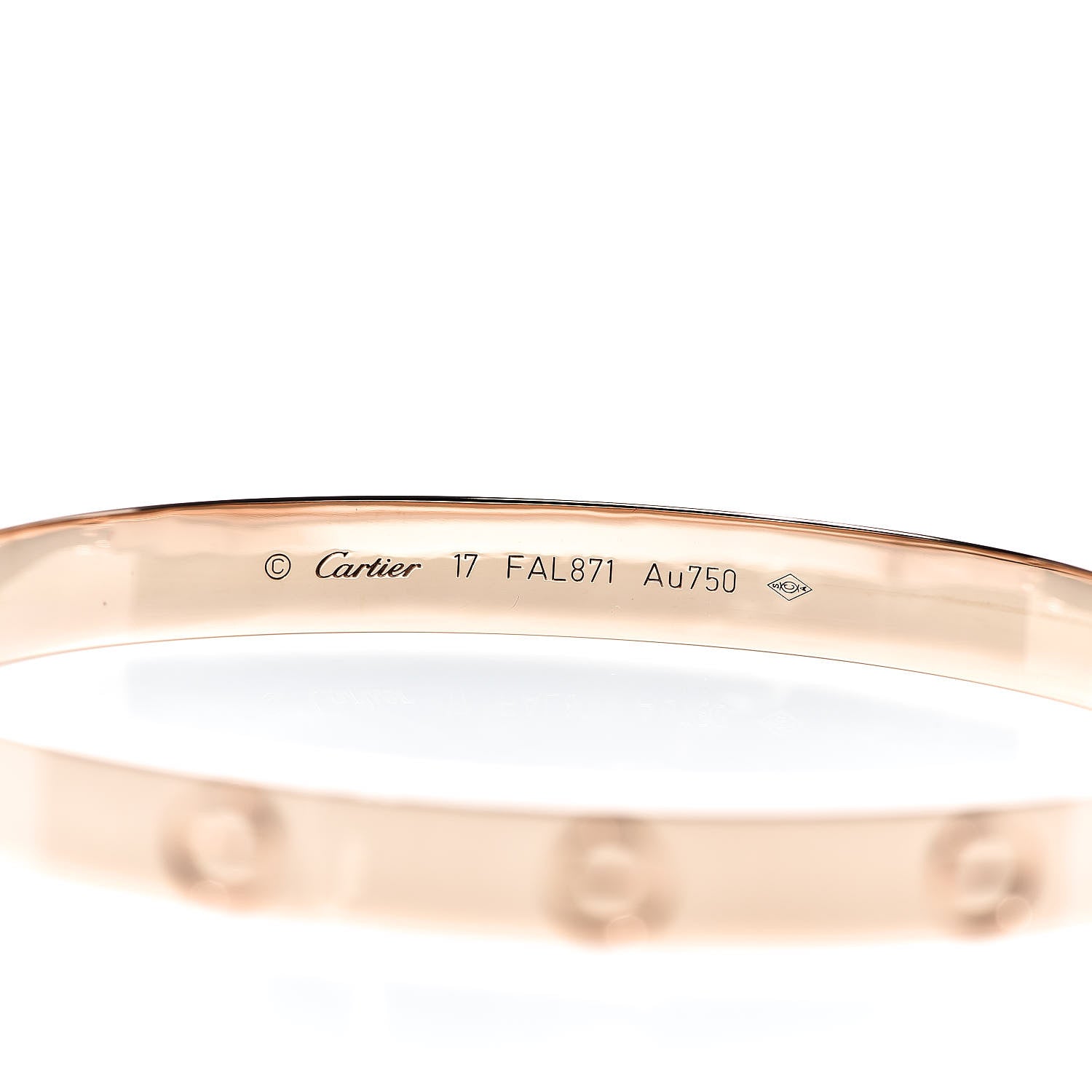 Cartier 18K Pink Gold LOVE Bracelet 17 4 of 4
