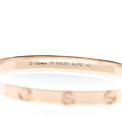 Cartier 18K Pink Gold LOVE Bracelet 17 4 of 4