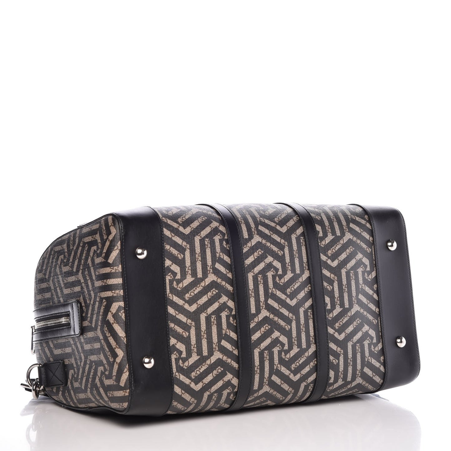 GG Supreme Monogram Caleido Medium Duffle Black