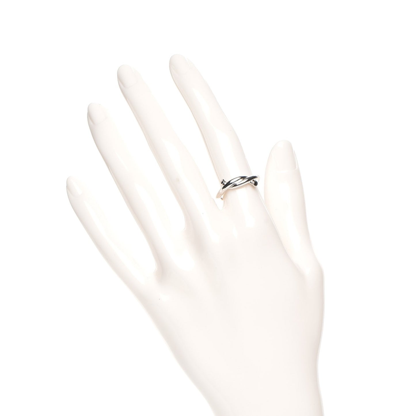 18K White Gold Entrelaces Ring 50 5.75