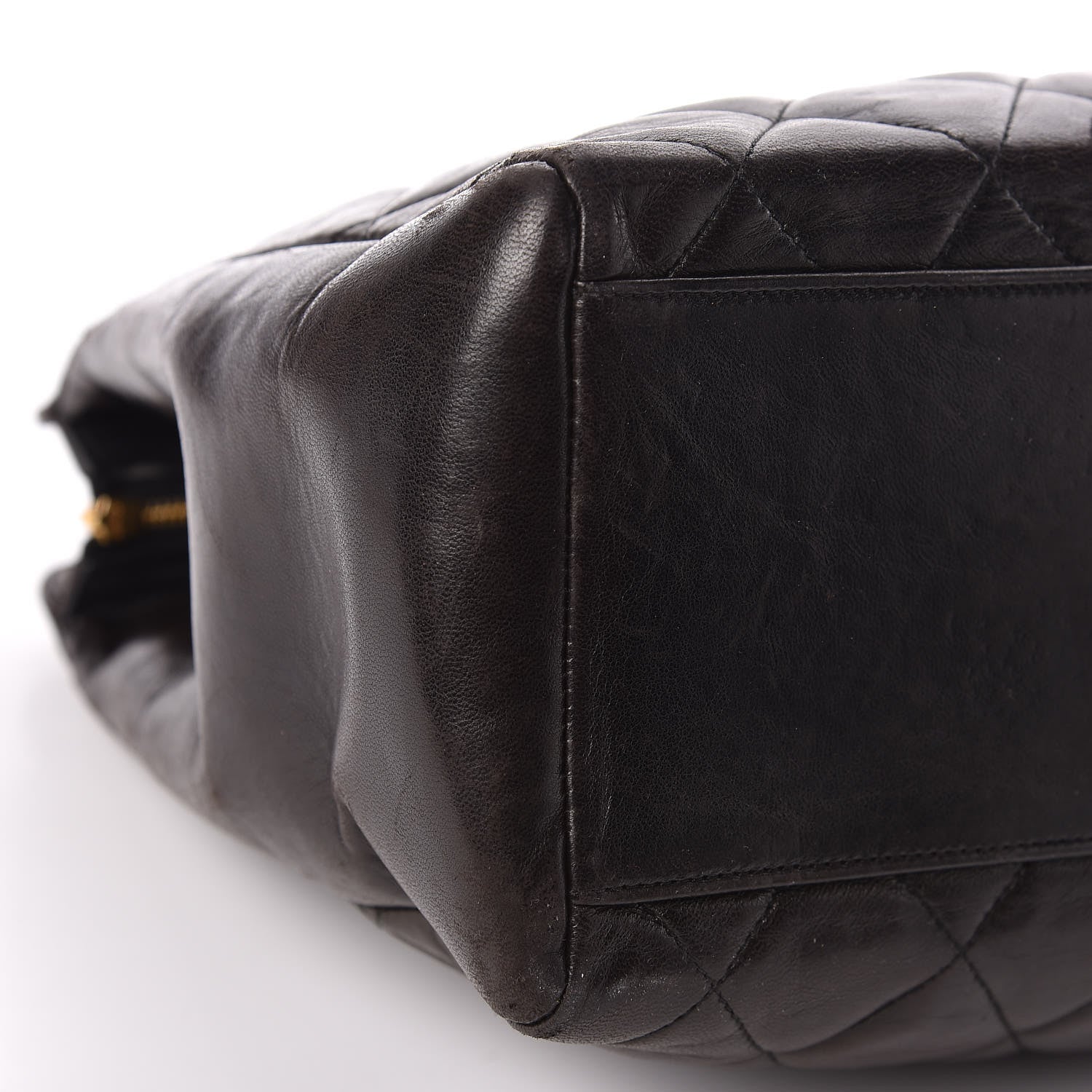 Chanel Lambskin Quilted Shopping Tote Black 5 of 14