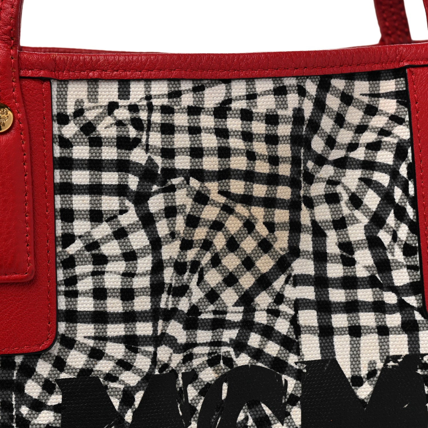 MCM Visetos Large Liz Reversible Shopper Tote Ruby Red 26 of 31