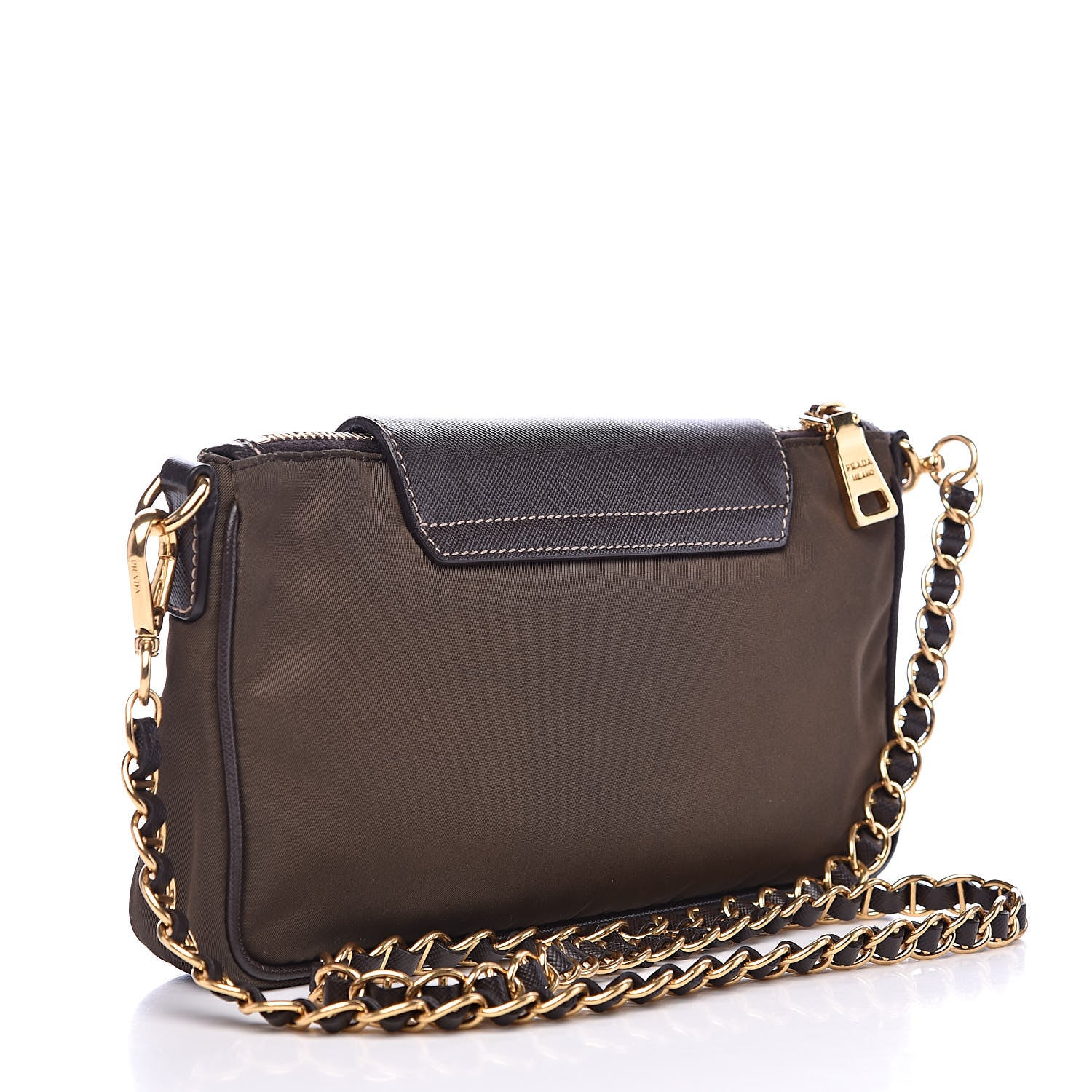 Prada Tessuto Nylon Saffiano Crossbody Bag Corinto 3 of 11