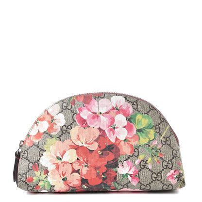 Gucci GG Supreme Monogram Blooms Large Pouch Cosmetic Case Beige Multicolor Dry Rose 1 of 8