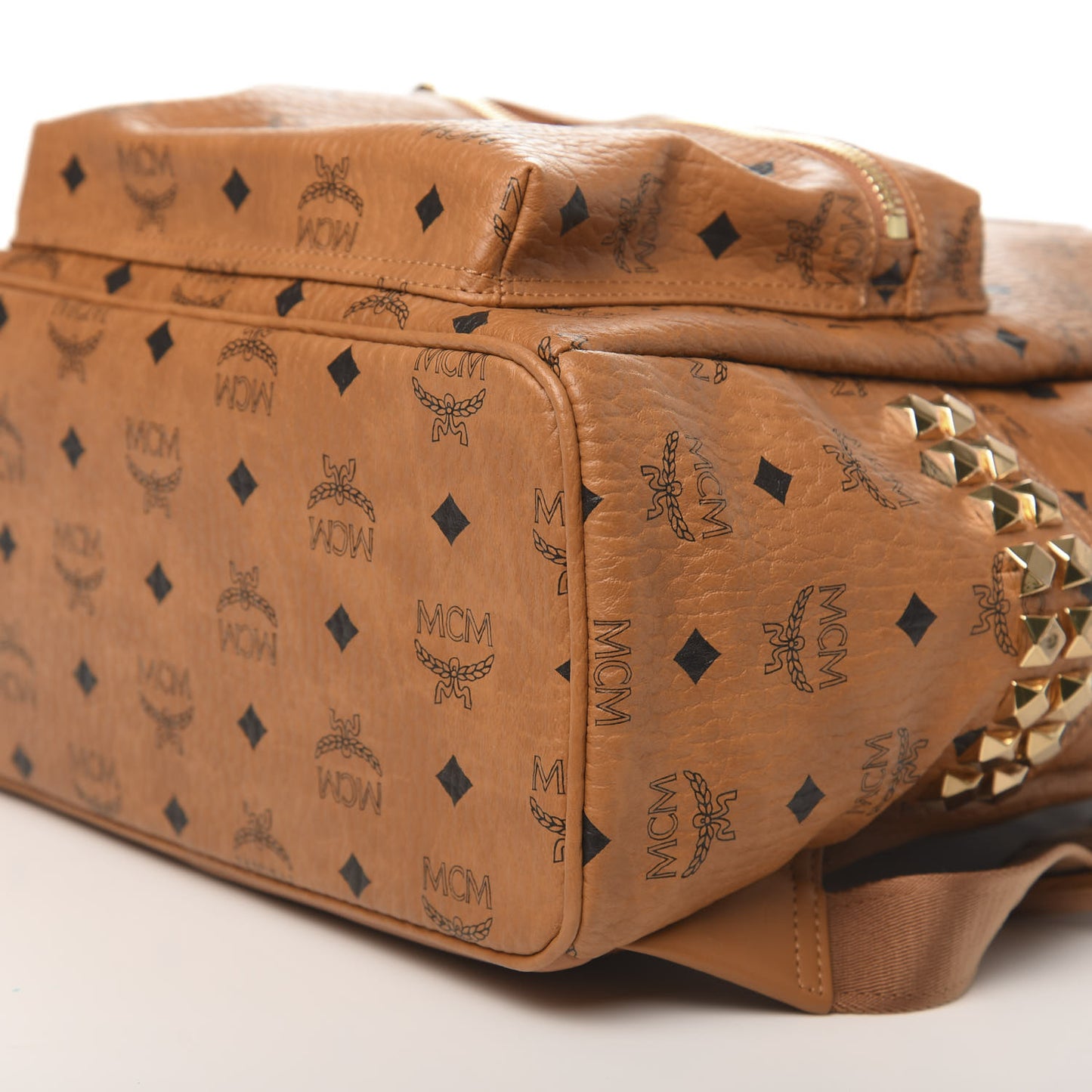 Visetos Small Side Stud Stark Backpack Cognac