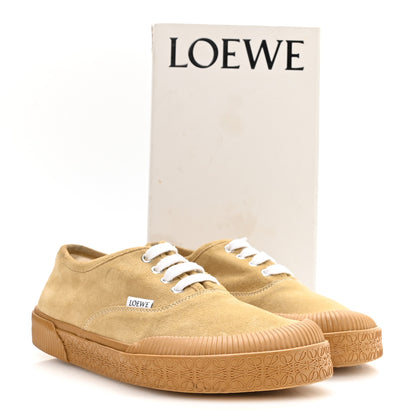 Loewe X PAULA's IBIZA Brushed Suede Rubber Terra Vulca Sneakers 39 Gold 9 of 9