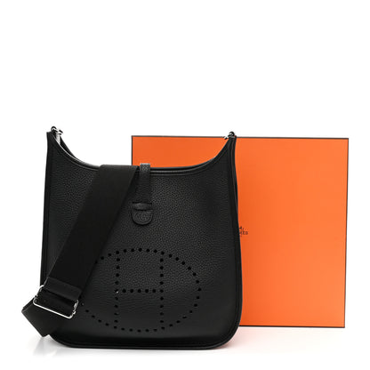 Hermes Taurillon Clemence Evelyne III PM Black 11 of 11
