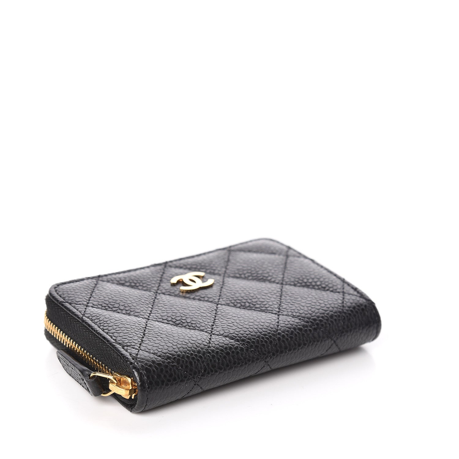Chanel Caviar Quilted Zip Coin Purse Black 4 of 8