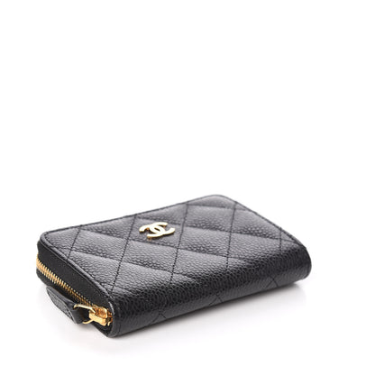 Chanel Caviar Quilted Zip Coin Purse Black 4 of 8