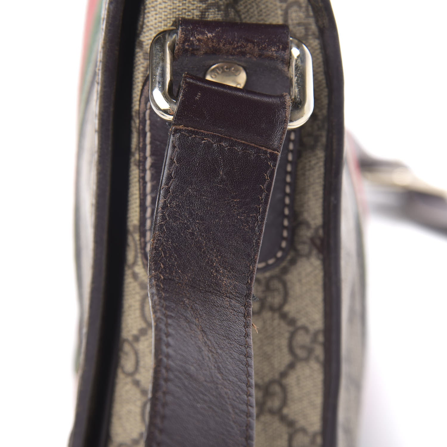 Gucci GG Plus Monogram Web Medium Flap Messenger Beige Dark Brown 14 of 18