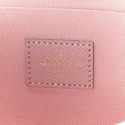 Louis Vuitton Damier Azur Pochette Felicie Chain Wallet Rose Ballerine 7 of 12