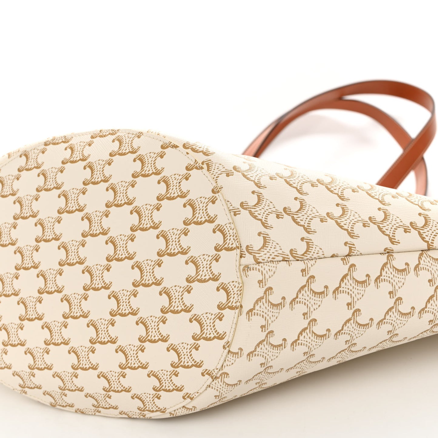 Calfskin Canvas Triomphe Large Couffin White