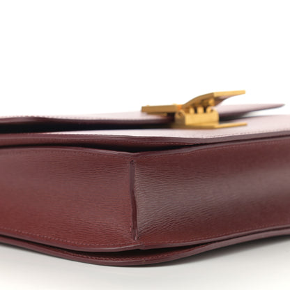 Celine Liege Calfskin Medium Classic Box Flap Bag Burgundy 9 of 11