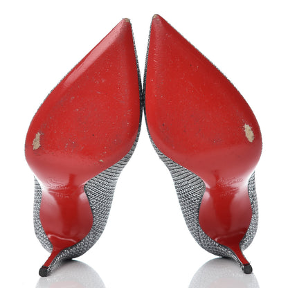 Christian Louboutin Glitter Diams Pigalle Follies 100 Pumps 36.5 Antic Silver 7 of 12