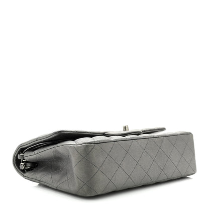 Chanel Metallic Lambskin Quilted Medium Double Flap Pewter 4 of 12