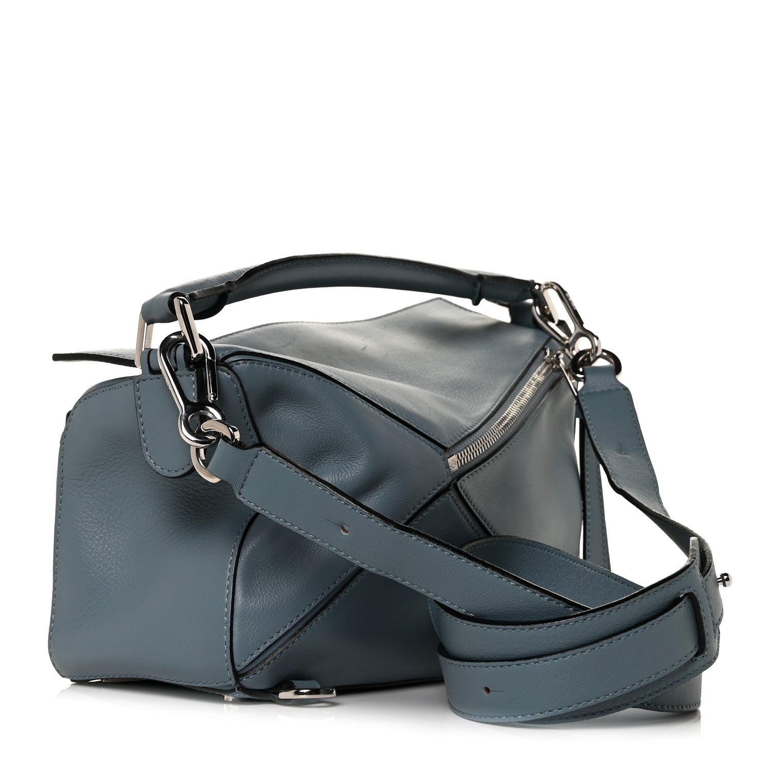 Loewe Calfskin Small Puzzle Bag Stone Blue 3 of 8