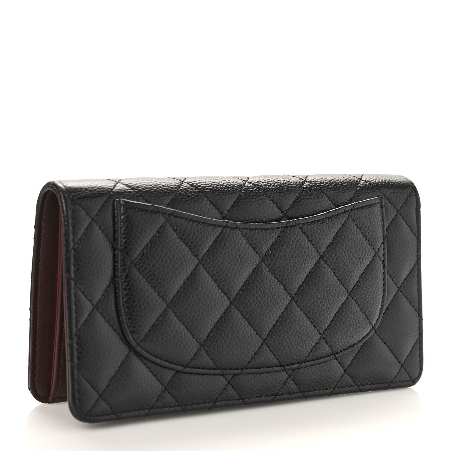 Chanel Caviar Quilted Yen Wallet Black 3 of 9
