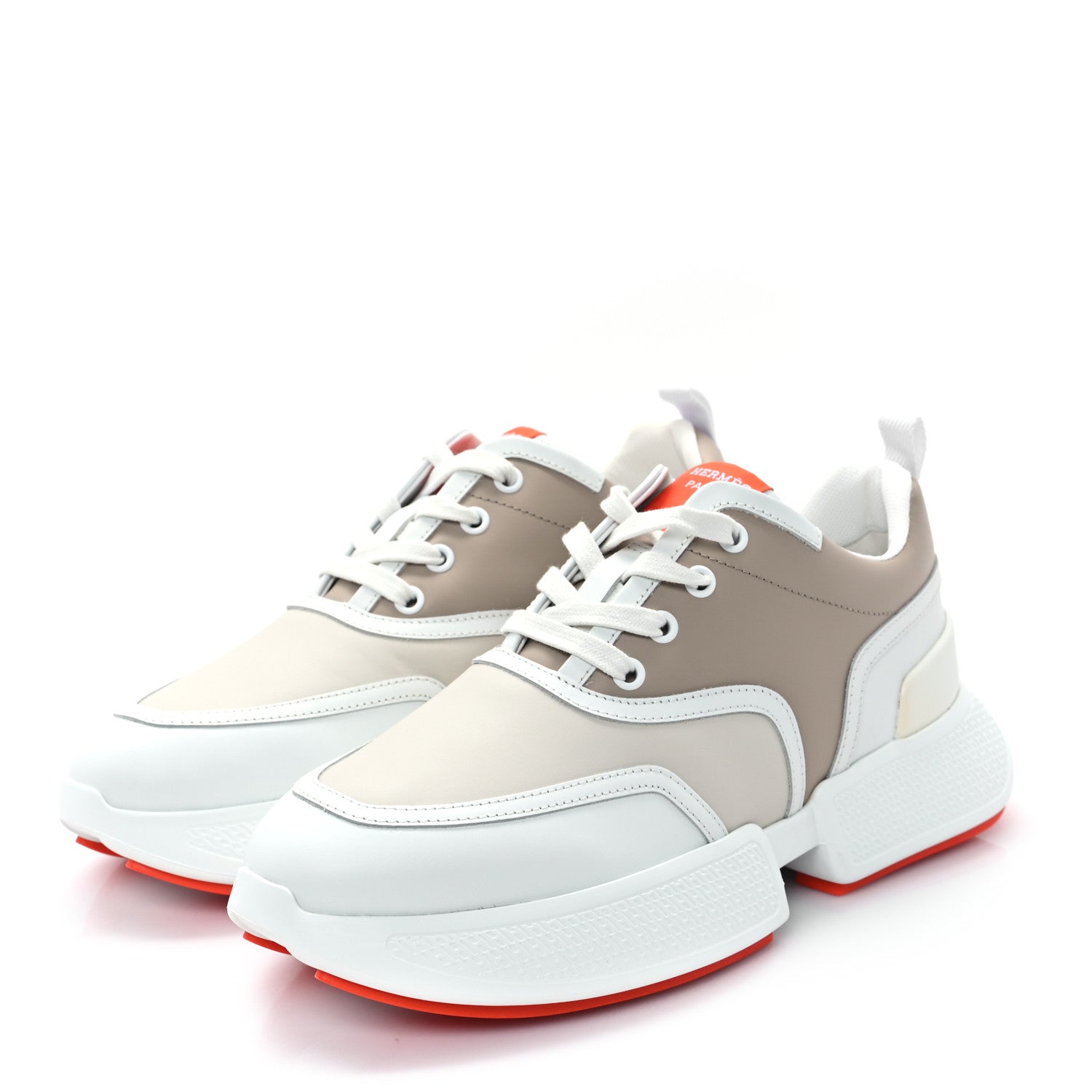 Hermes Calfskin Womens Giga Sneakers  38 Multicolor White Gomma 4 of 9