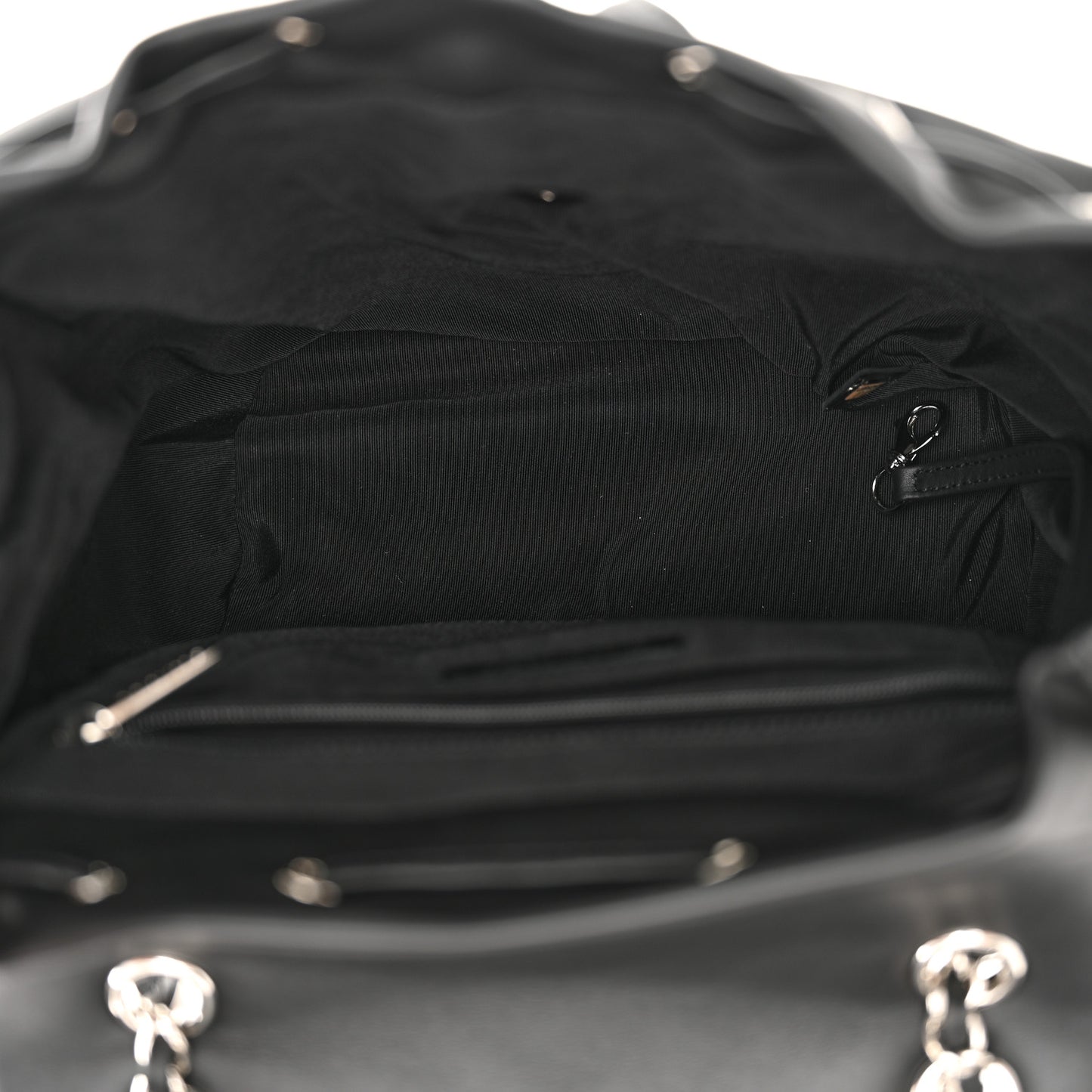 Calfskin Chevron Quilted Large Urban Spirit Backpack Black
